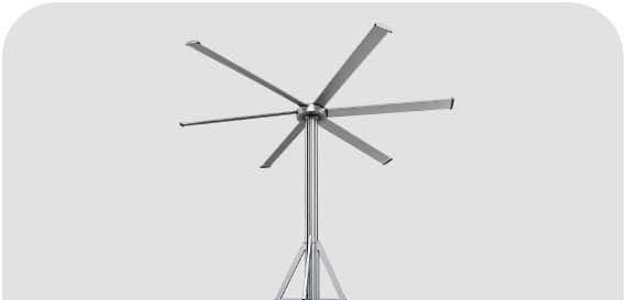 Standing modular pole fans